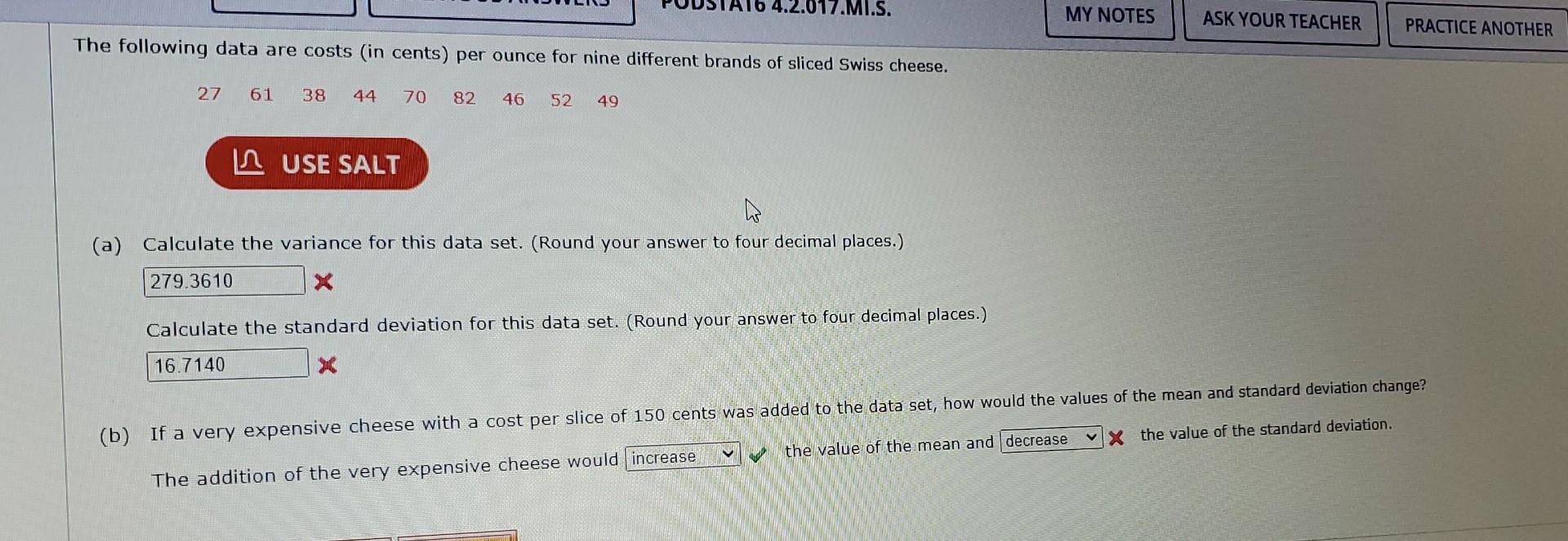 Solved A Calculate The Variance For This Data Set Round Chegg Solved A Calculate The Variance For This Data Set Round Chegg