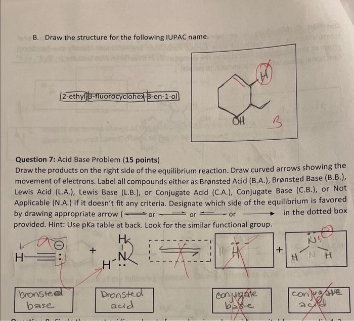 Solved B. Draw The Structure For The Following IUPAC Name. | Chegg.com