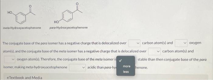 Solved meta-thydroxyacetophenone parahtydroxyacetophenone | Chegg.com