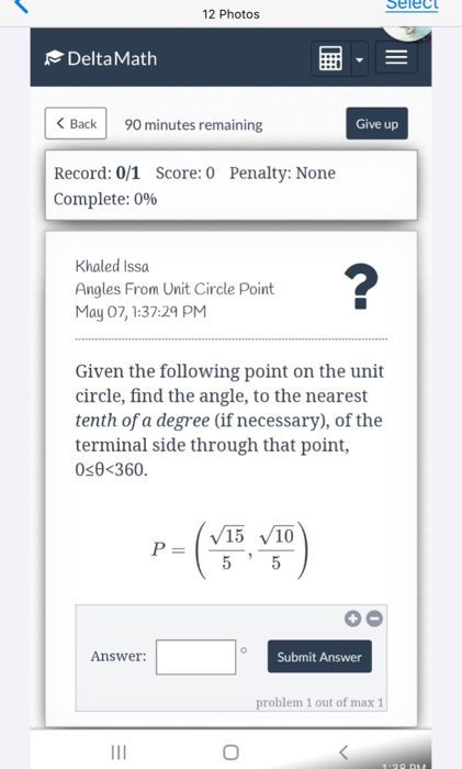 Solved Select 12 Photos Delta Math Back 90 Minutes Rema Chegg Com