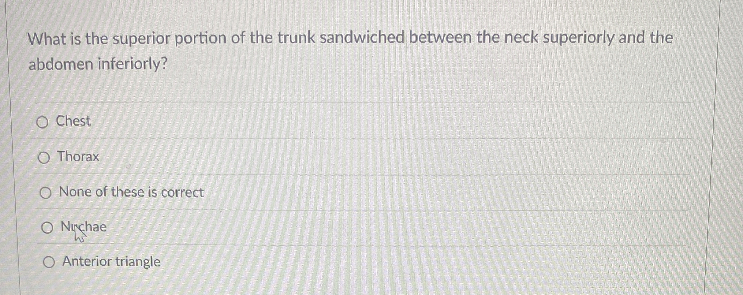 Solved What is the superior portion of the trunk sandwiched