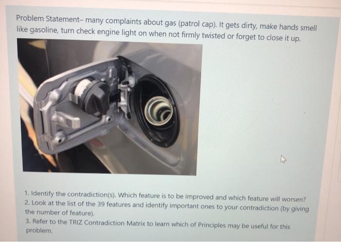 Solved Problem Statement- many complaints about gas (patrol | Chegg.com