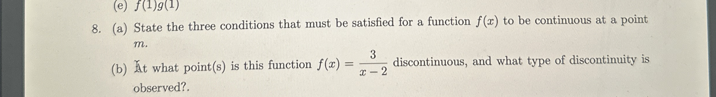 Solved (a) ﻿State the three conditions that must be | Chegg.com