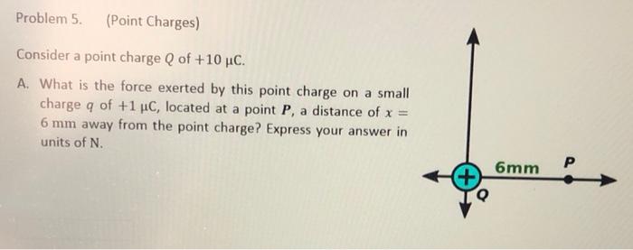 Solved Problem 5. (Point Charges) Consider a point charge Q | Chegg.com