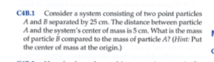 Solved CAB.1 Consider a system consisting of two point | Chegg.com