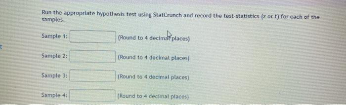 how to create a hypothesis test in statcrunch