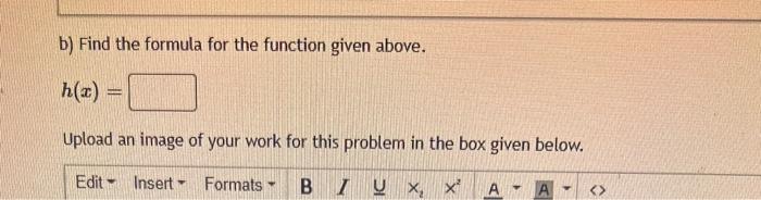 Solved Below is the graph of the function h(x). Use this | Chegg.com