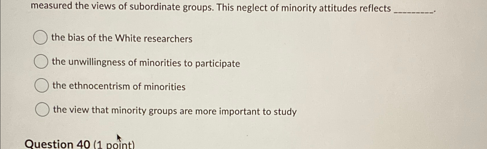 Solved measured the views of subordinate groups. This | Chegg.com