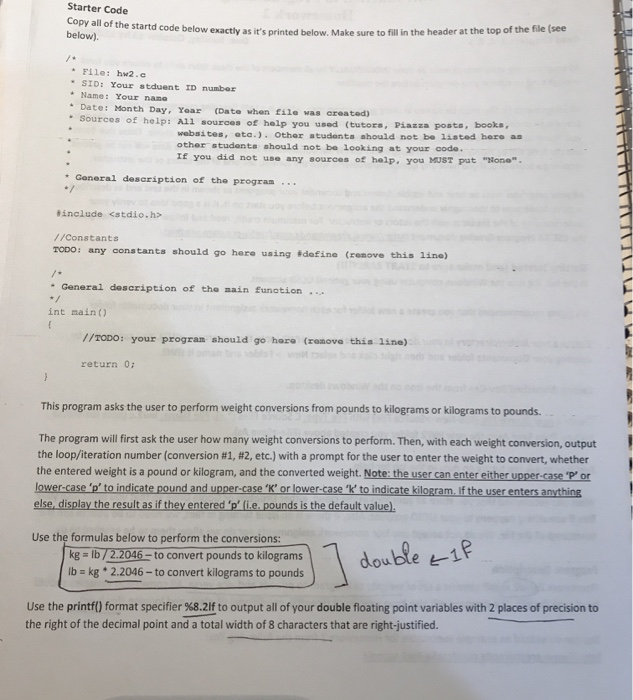 Solved Starter Code Copy all of the start code below exactly | Chegg.com