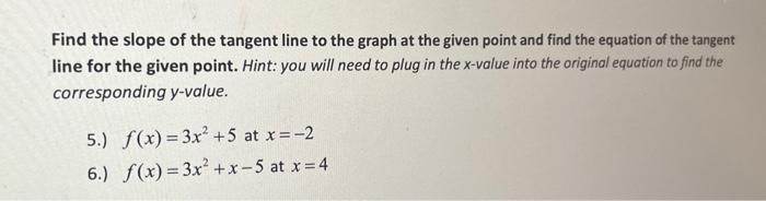 find point given slope of tangent line calculator