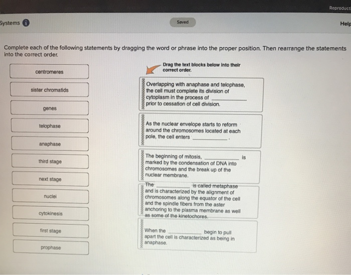 Solved Reproduct Systems Saved Help Complete Each Of The Chegg