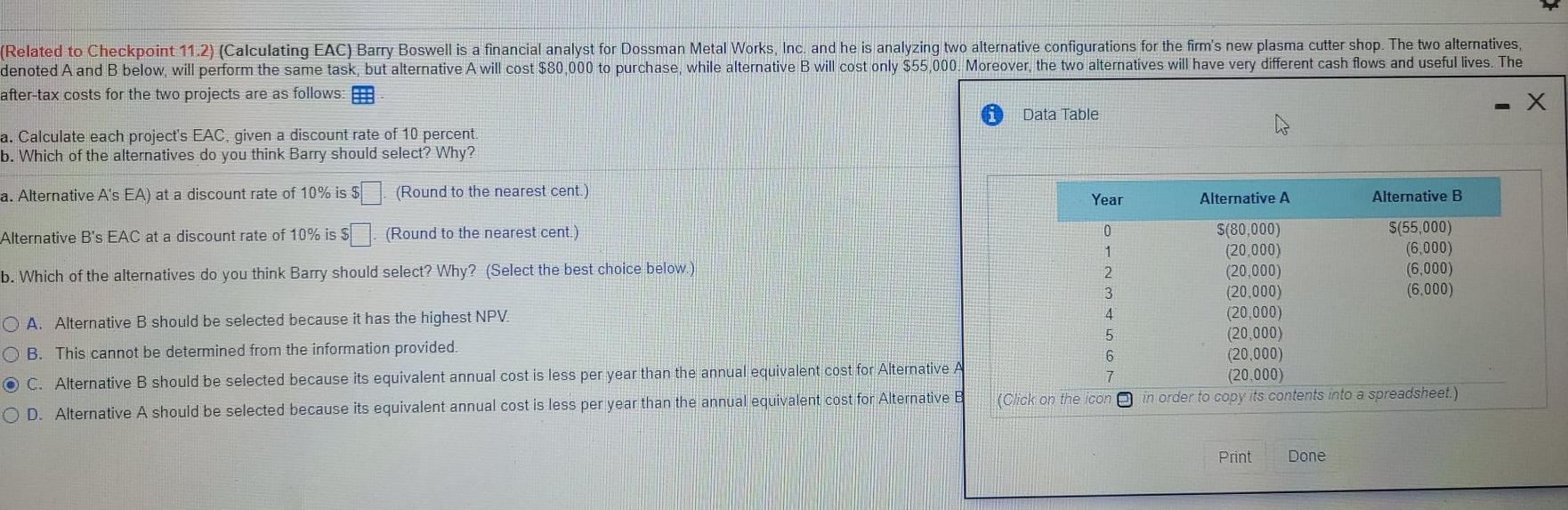 Solved (Related to Checkpoint 11.2) (Calculating EAC) Barry