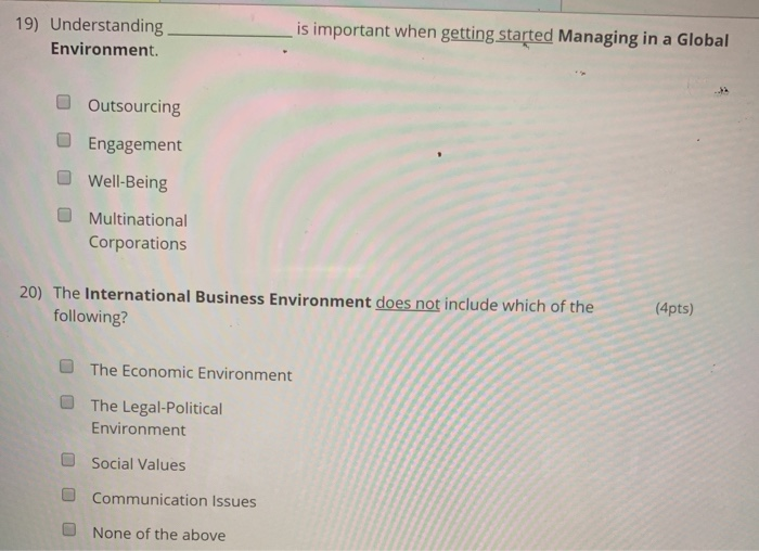 19) Understanding Environment. is important when getting started Managing in a Global Outsourcing Engagement Well-Being Multi