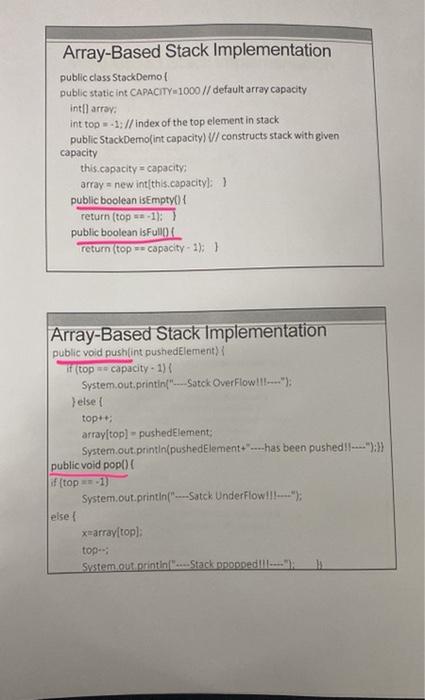 Solved I want a java code like the pictures here (method | Chegg.com
