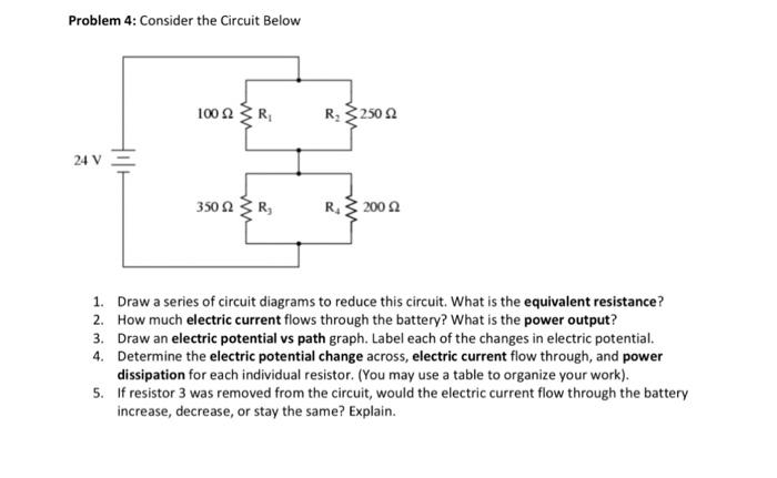 Solved Problem 4: Consider the Circuit Below 1. Draw a | Chegg.com