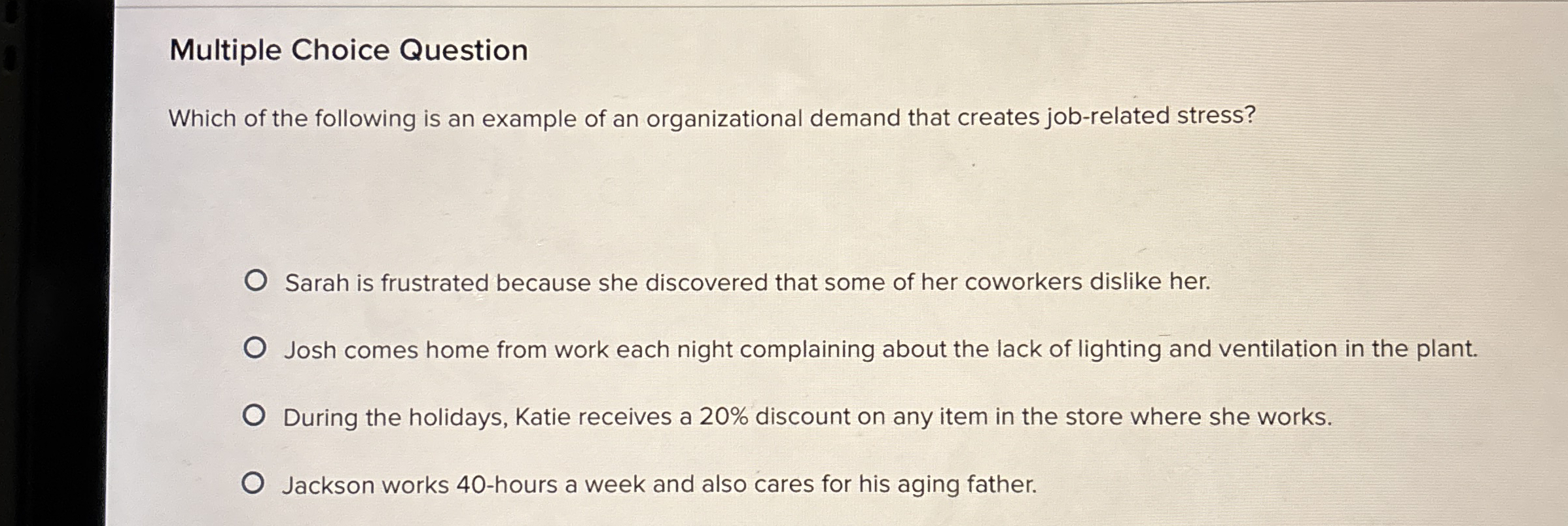 Solved Multiple Choice QuestionWhich of the following is an | Chegg.com