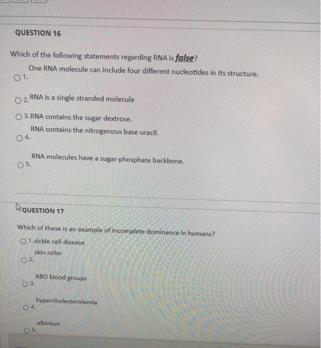 Solved QUESTION 16 Which of the following statements