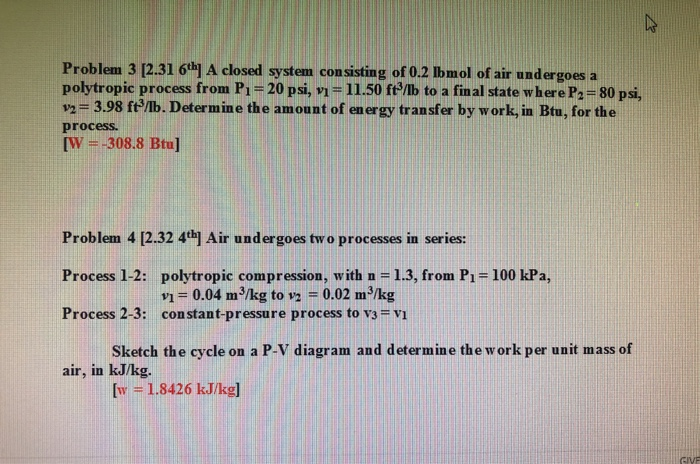 Solved Problem 3 [2.31 6th] A Closed System Consisting Of | Chegg.com