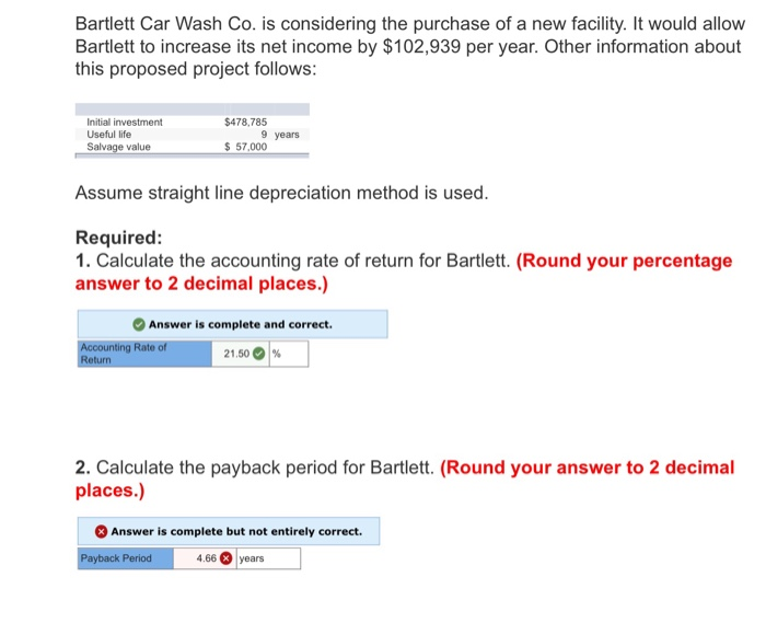 Solved Bartlett Car Wash Co. is considering the purchase of