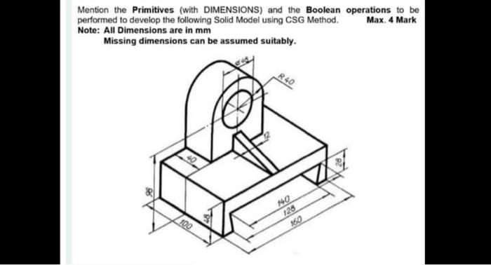 Solved Mention the Primitives (with DIMENSIONS) and the | Chegg.com