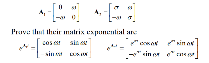 Solved A1=[0−ωω0]A2=[σ−ωωσ] Prove that their matrix | Chegg.com