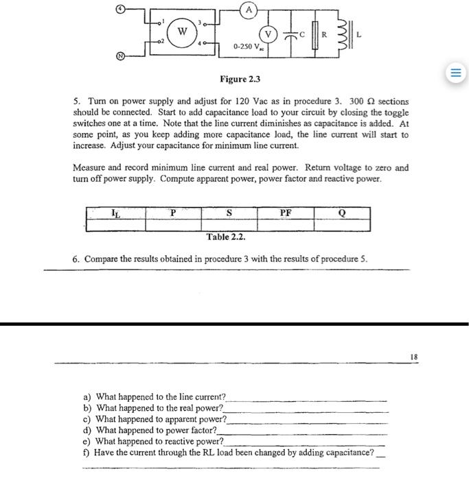 Solved Figure 2.3 5. Turn on power supply and adjust for