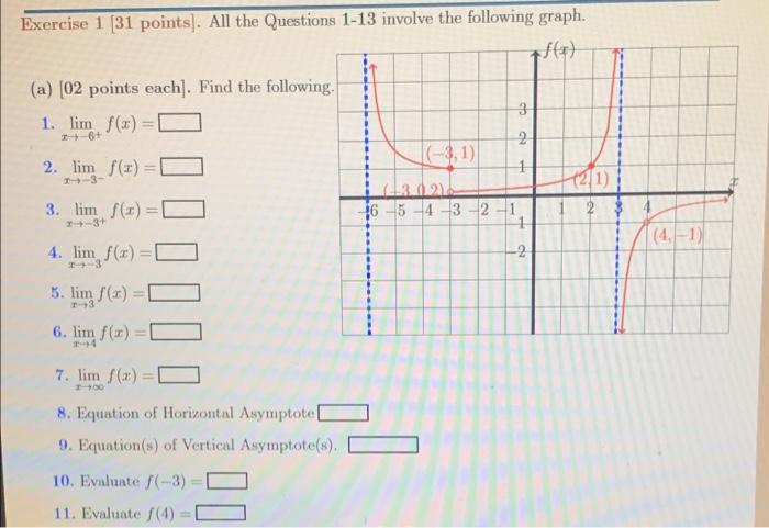 Solved Exercise 1 [31 points). All the Questions 1-13 | Chegg.com