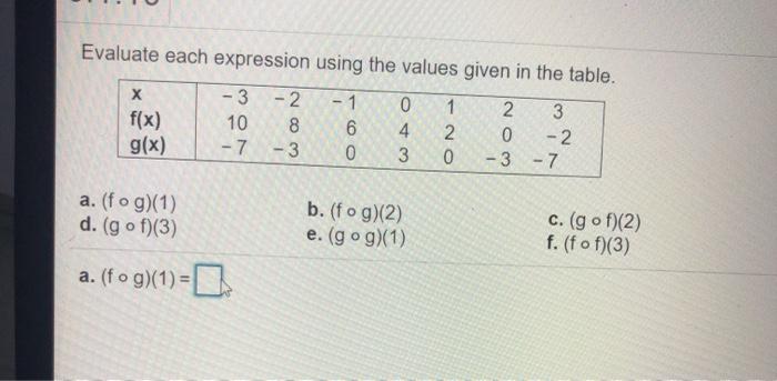 Solved Evaluate each expression using the values given in | Chegg.com