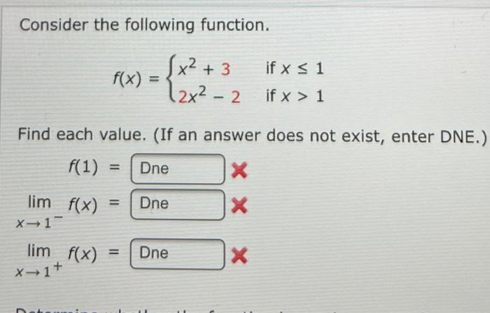 Solved Consider the following function. Sx? + 3 if x