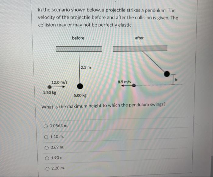 Solved In the scenario shown below, a projectile strikes a | Chegg.com
