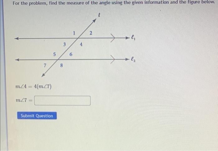 Solved For the problem, find the measure of the angle using | Chegg.com