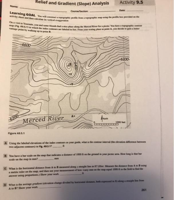 Solved Topographic Map Construction Activity 9.3 Name