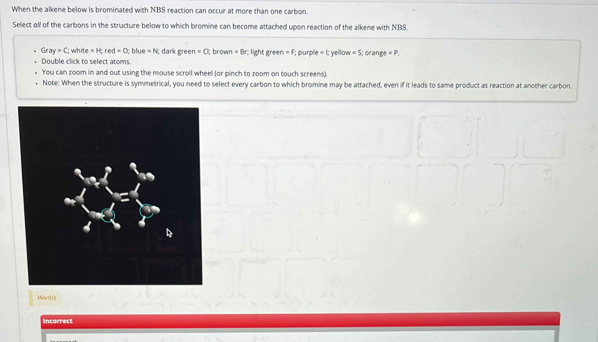 Solved When the alkene below is brominated with NBS reaction | Chegg.com