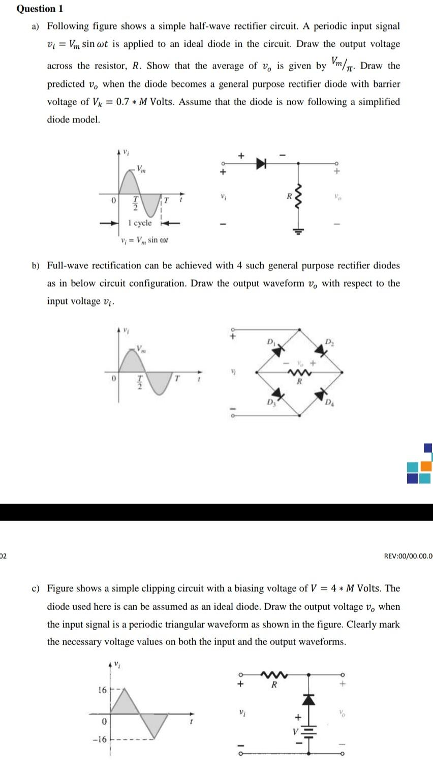 Solved Question 1 a) Following figure shows a simple | Chegg.com