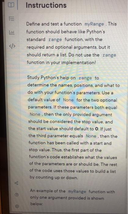 solved-instructions-define-and-test-a-function-myrange-chegg