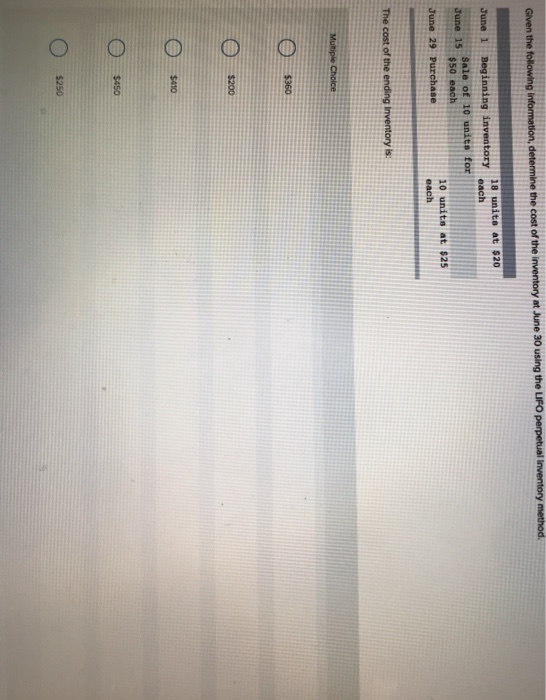 Solved Given the following information, determine the cost | Chegg.com