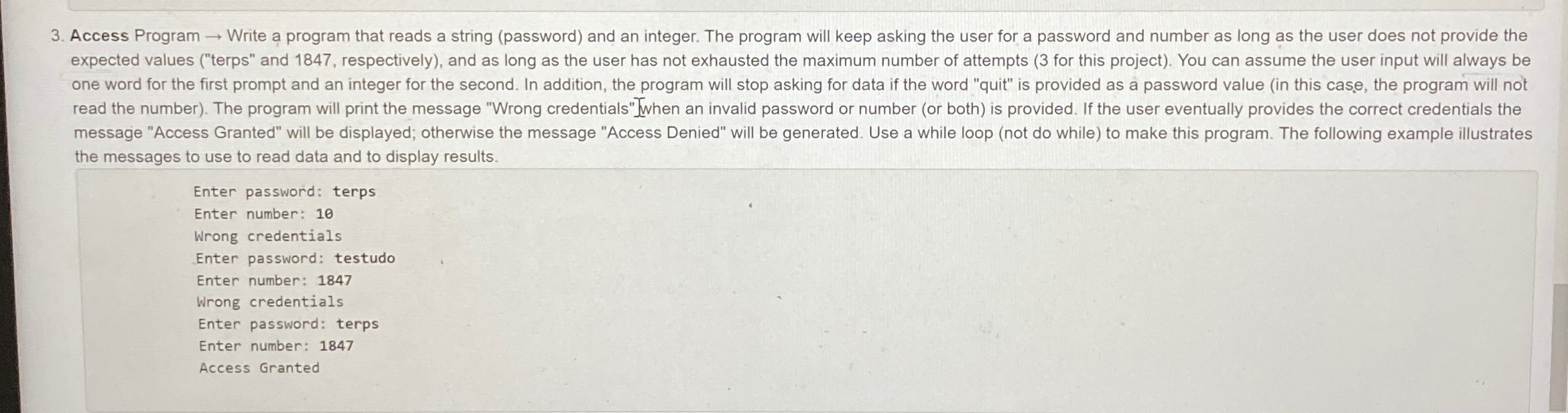 Solved Access Program → ﻿Write a program that reads a string | Chegg.com