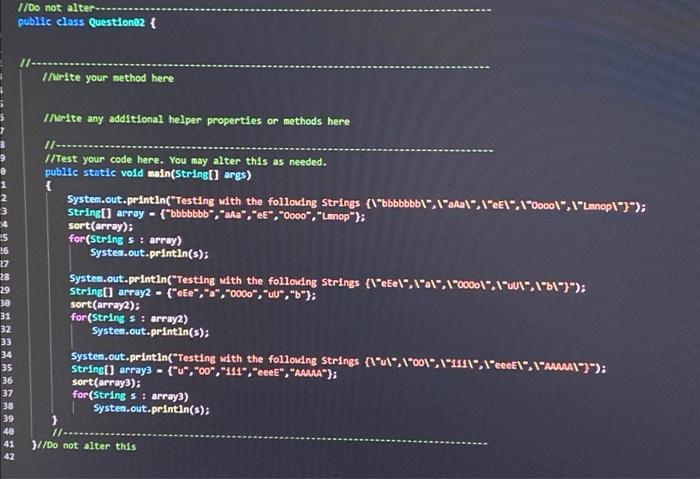 Solved Objective: Using the provided code (Question02.java), | Chegg.com