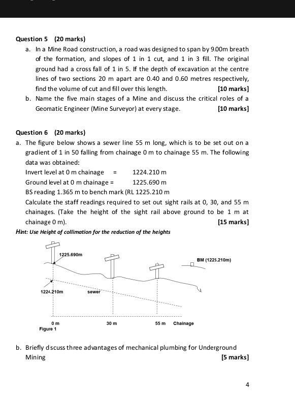 Solved Question 5 (20 Marks) A. In A Phine Road | Chegg.com