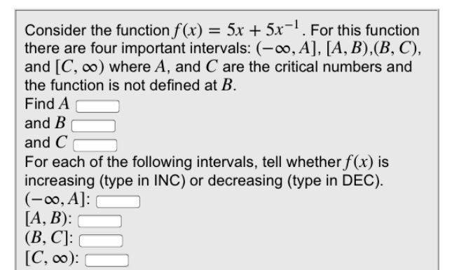 Solved Consider the function f(x) = 5x + 5x-1. For this | Chegg.com