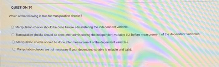 Solved QUESTION 30 Which of the following is true for | Chegg.com