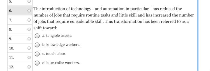 5 6 7 8 The Introduction Of Technology and Automation In Particular has 