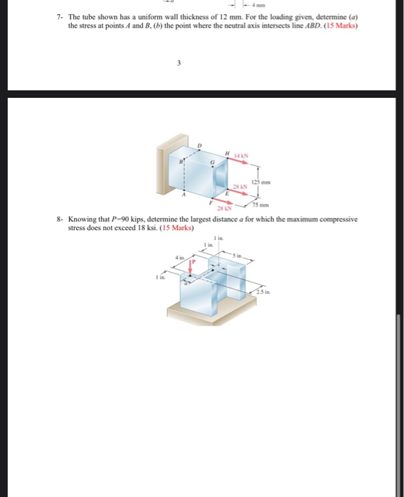 the tube shown has a uniform wall thickness of