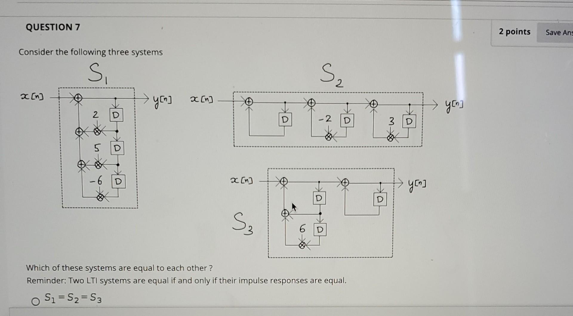 Solved QUESTION 7 2 points Save Ang Consider the following | Chegg.com
