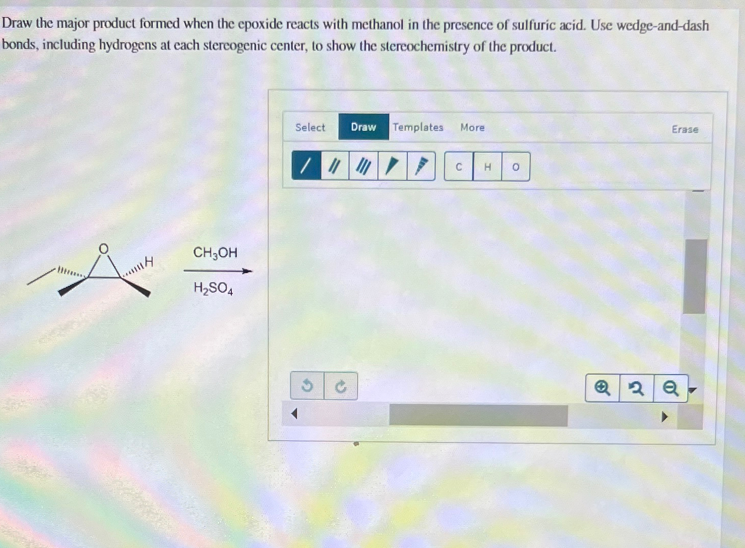 Solved Draw the major product formed when the epoxide reacts | Chegg.com