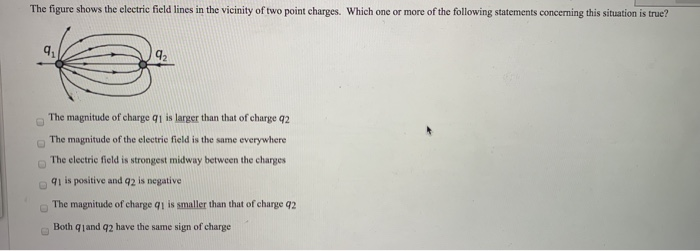 Solved The Figure Shows The Electric Field Lines In The | Chegg.com