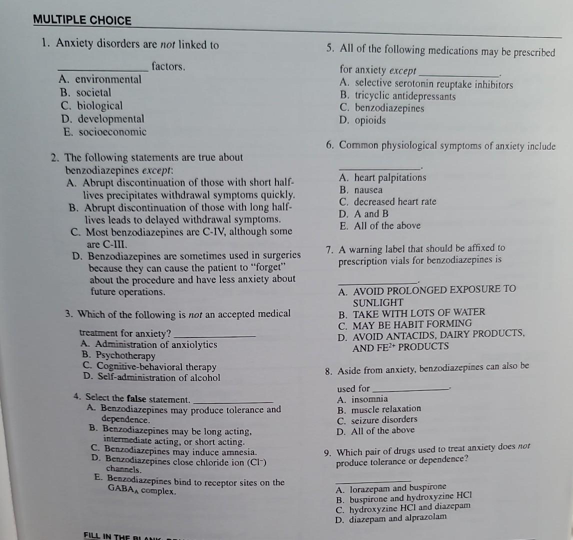 assignment 7.1 anxiety and related disorders