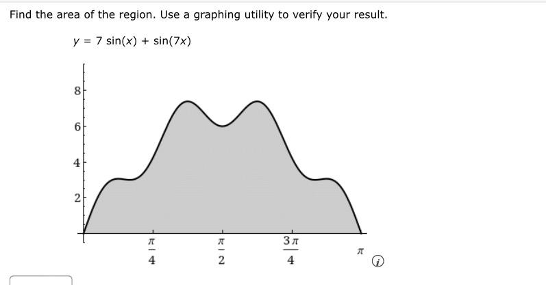 Solved Find the area of the region. Use a graphing utility | Chegg.com