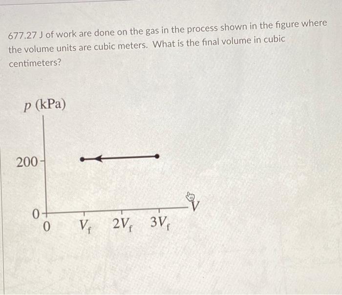 Solved 677.27 J of work are done on the gas in the process | Chegg.com