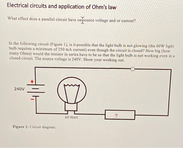 Series Circuits and the Application of Ohm's Law
